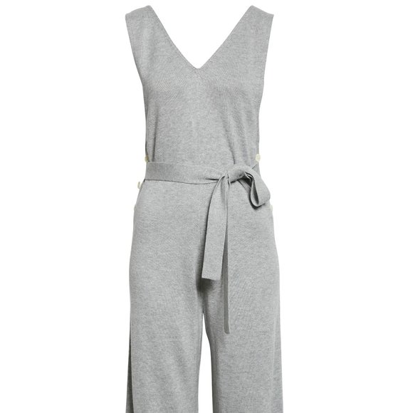 ALEX MILL Ollie Overalls Jumpsuit Size XS Cotton & Wool Knit Grey NEW $175 - Picture 8 of 10